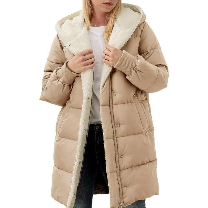 Drune | Wendbarer Baumwoll-Wintermantel für Frauen mit Kapuze