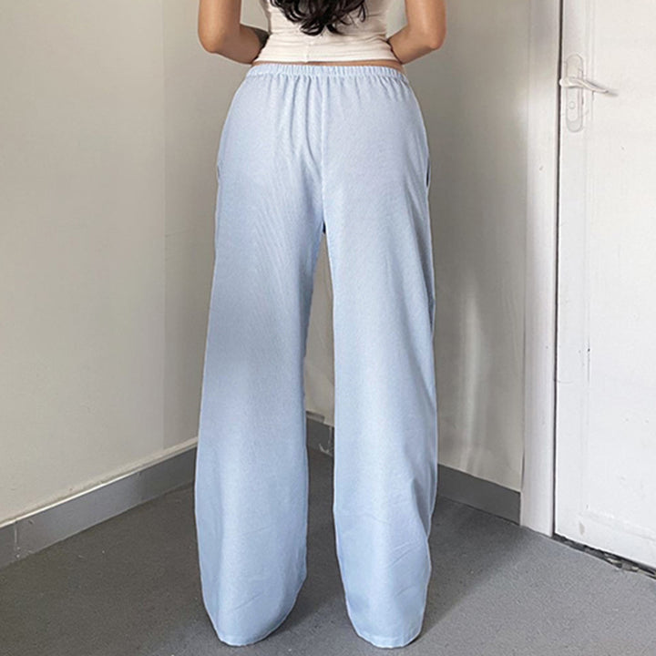 Damen entspannte Baumwoll-Hose mit leichtem Streifenmuster Drune