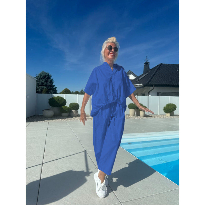 Damen komfortabler Jumpsuit mit elastischem Bund Drune