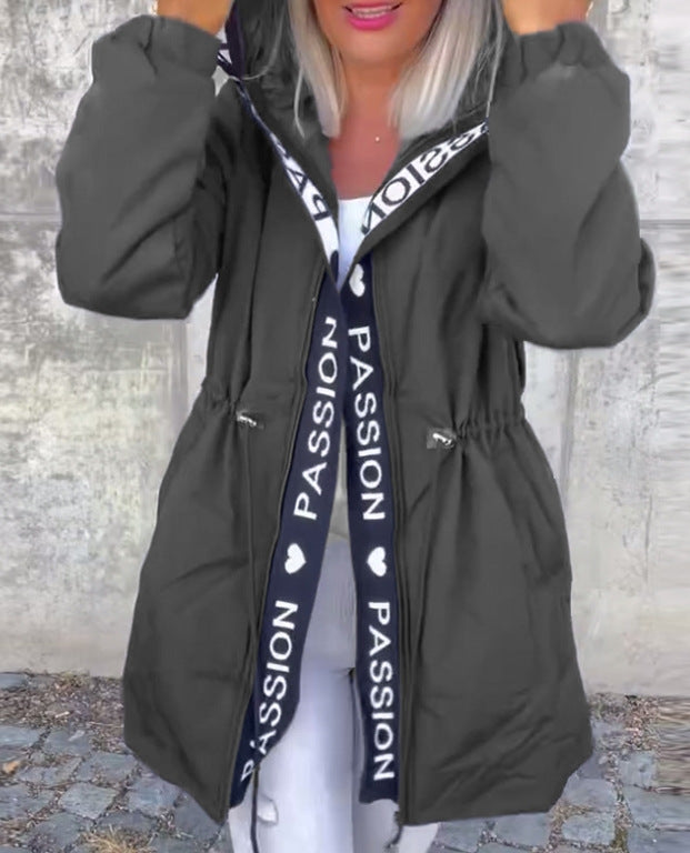 Damen Utility-Jacke mit Bindegurt Drune