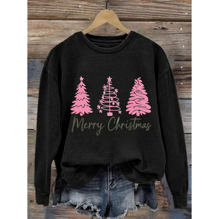 Damen gemütlicher Christmas Sweatshirt mit festlichem Print Drune