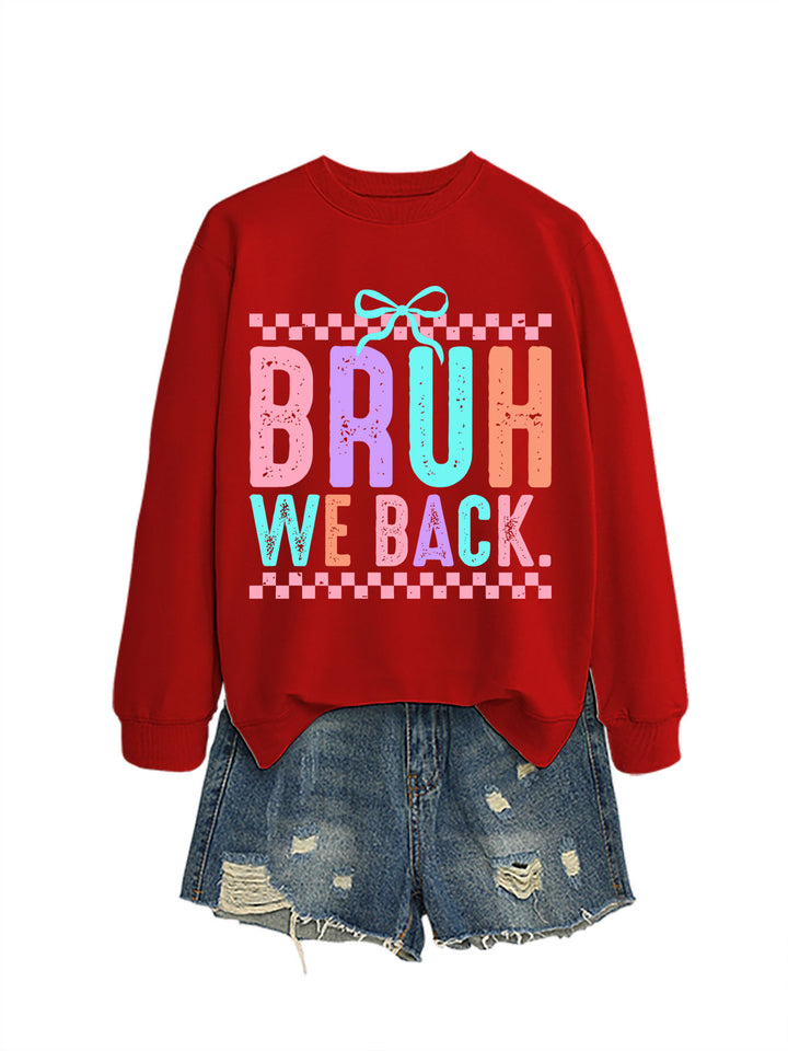 Damen Sweatshirt mit fröhlichem Druck und bequemer Passform Drune