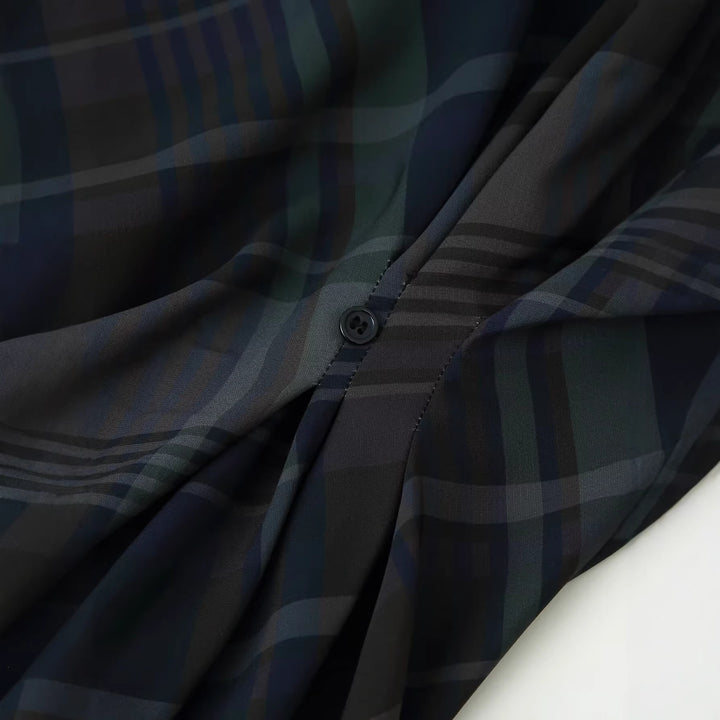Damen Karottenhose mit modernem Karomuster und entspanntem Schnitt Drune