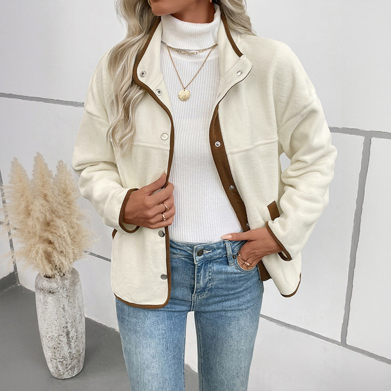 Damen Fleecejacke mit kontrastierenden Details Drune