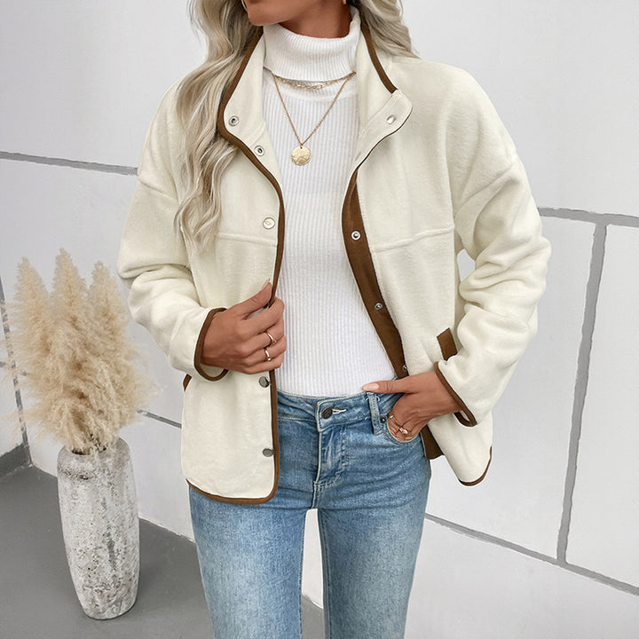 Damen Fleecejacke mit kontrastierenden Details Drune