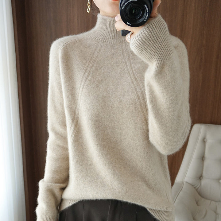 Damen kuscheliger Rollkragenpullover aus feinem Material mit lässigem Schnitt Drune