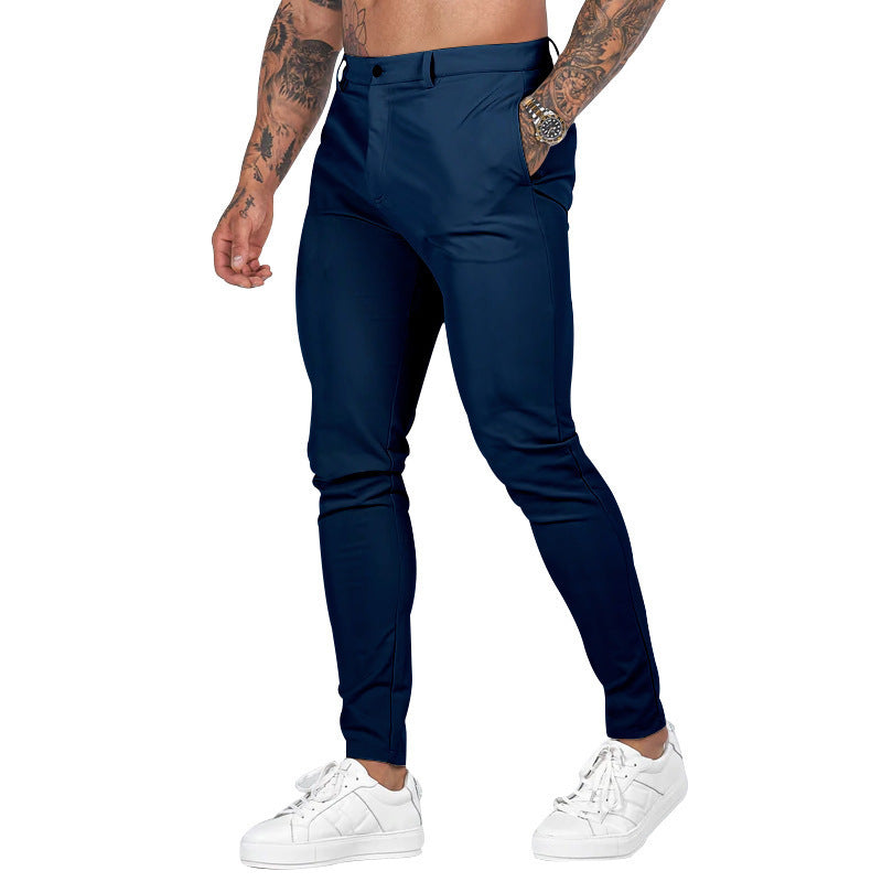 Herren nan Slim-Fit Stretch-Chino mit schmal zulaufendem Bein und dezenten Eingrifftaschen Drune