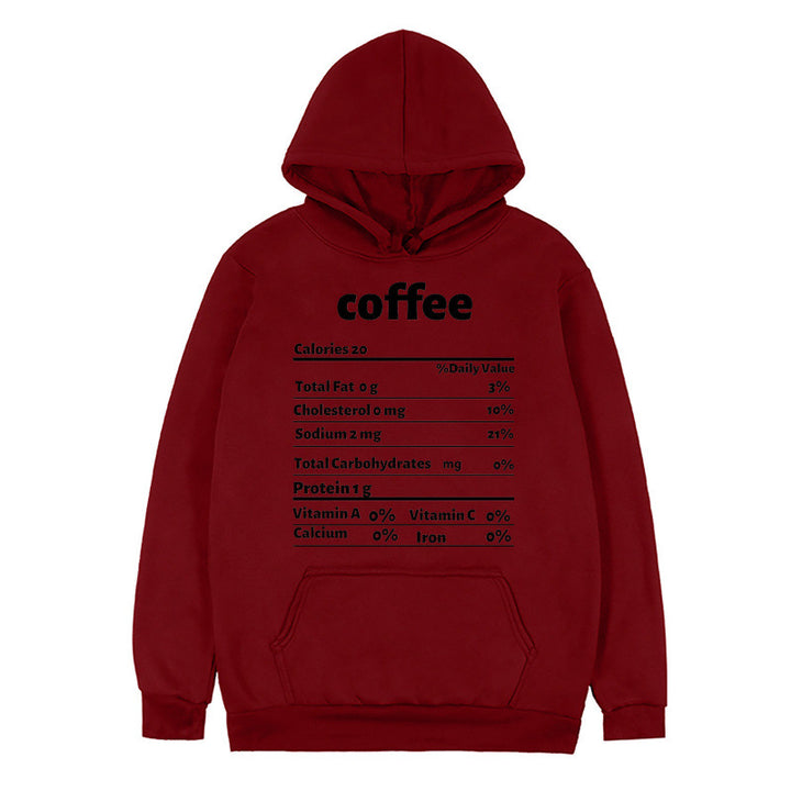 Damen Kapuzenpullover mit kreativem Nährwertdesign Drune