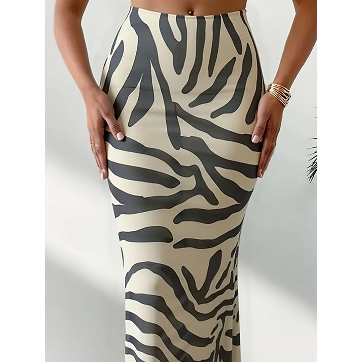 Damen Maxirock mit modernem Tiermuster Drune