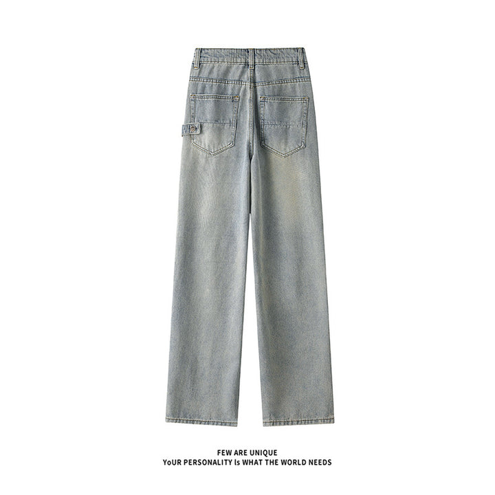 Herren Weitgeschnittene Jeans mit hohem Bund und praktischen Taschen Drune