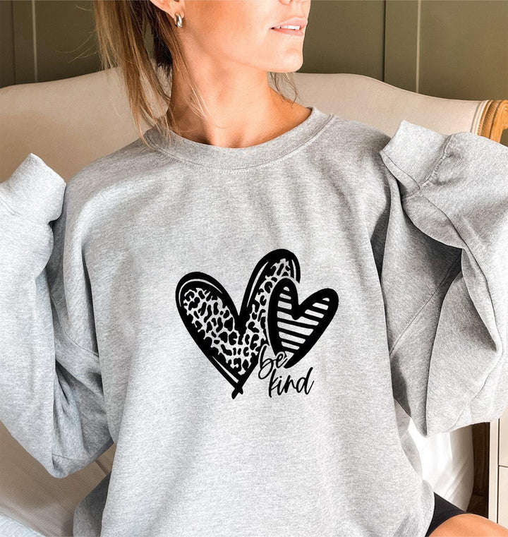 Damen Sweatshirt mit modischem Herzmotiv und lässigem Schnitt Drune