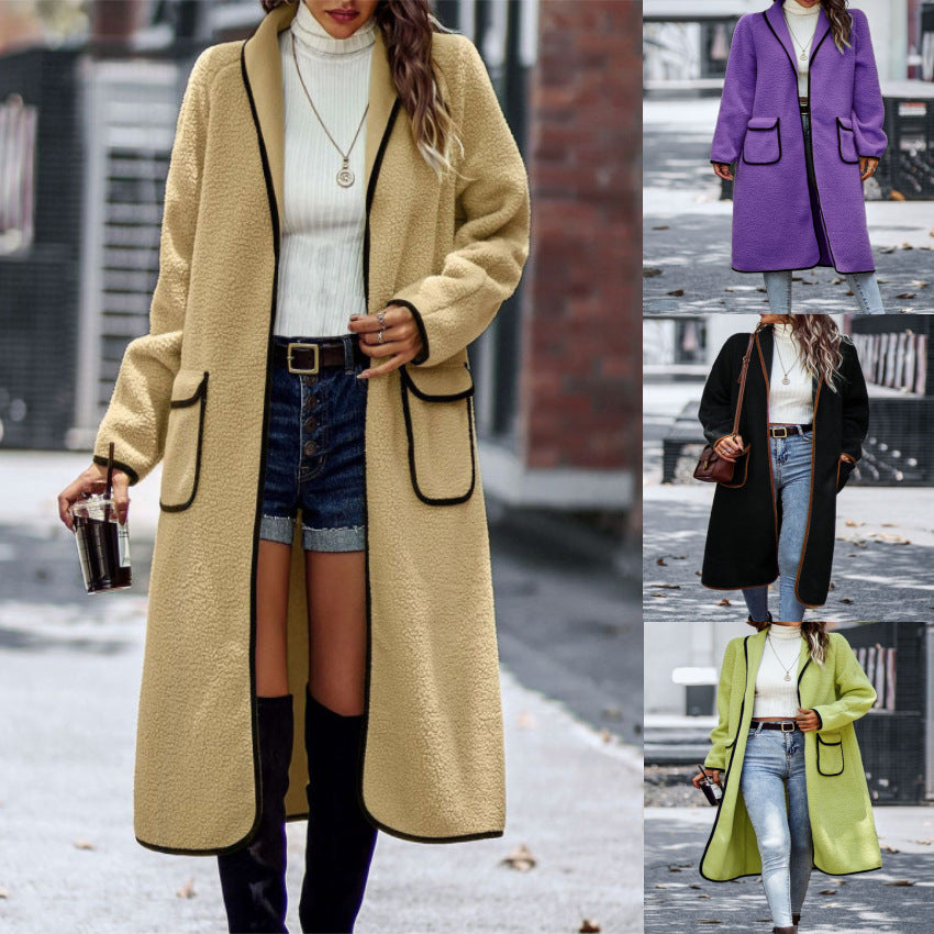 Damen Kuschelige Strickjacke mit aufgesetzten Taschen Drune