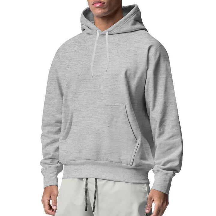 Herren nan Premium-Kapuzenpullover mit Kängurutasche, innen angerautem Fleece, verstärkter Nackennaht und geripptem Saum Drune