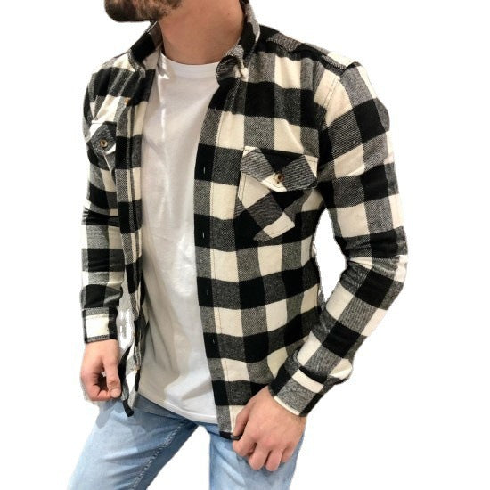 Drune | Hemd Karierter Flanell Relaxed Fit Langärmelig Mit Brusttaschen