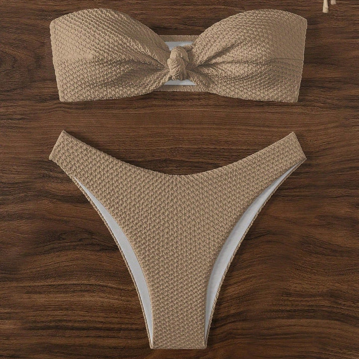 Damen Bandeau-Bikini mit strukturiertem Material Drune