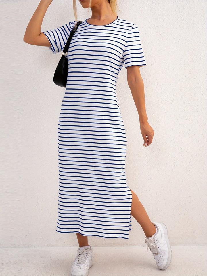 Damen Streifen-Maxikleid aus weichem Jersey Drune