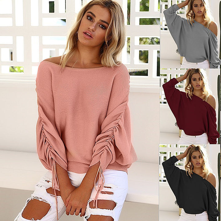 Damen Oversized Pullover mit asymmetrischem Schnitt und lässigen Details Drune