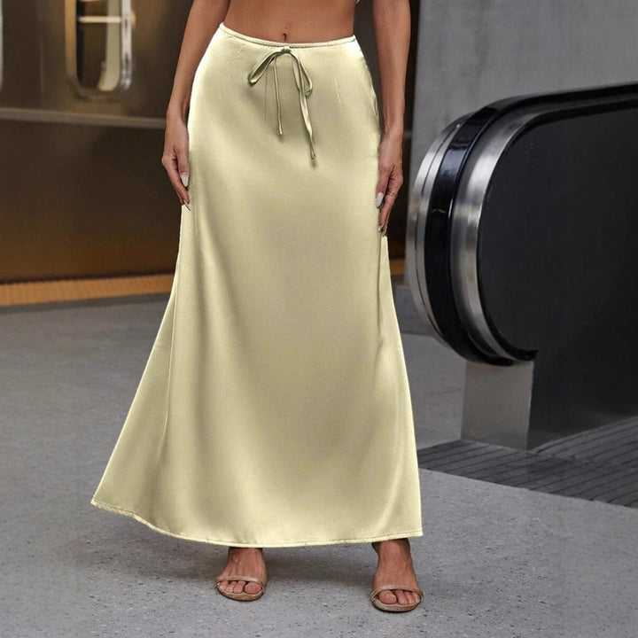 Damen Maxi-Rock mit lässiger Taillenkordel und elegantem Schnitt Drune