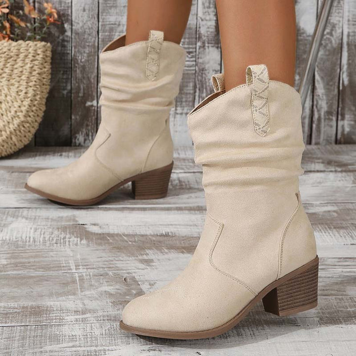 Drune | Vintage-Stiefel Mit Klobigem Absatz