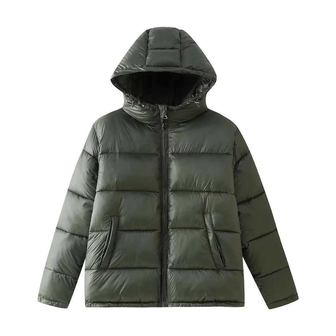 Damen gefütterte Kapuzenjacke mit eleganter Steppung Drune