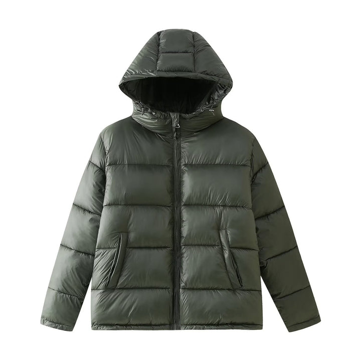 Damen gefütterte Kapuzenjacke mit eleganter Steppung Drune