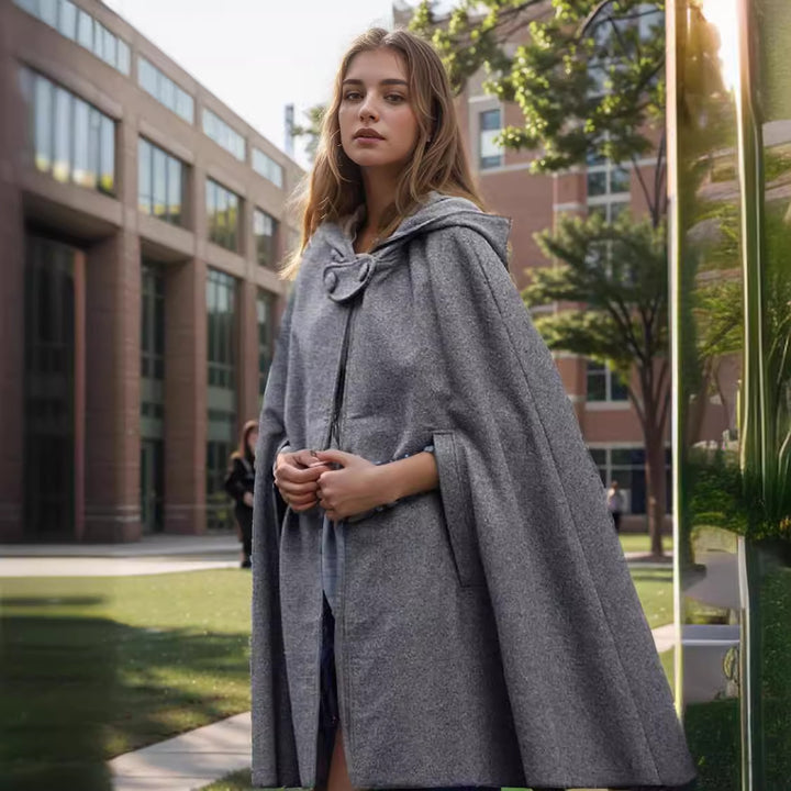 Damen Kapuzenumhang mit elegantem Schnitt Drune