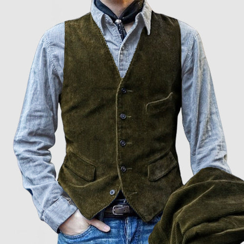 Herren Weste im klassischen Kord-Design mit eleganten Taschen und hochwertiger Verarbeitung Drune
