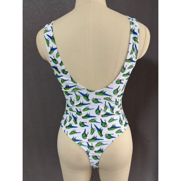 Damen Einteiler Badeanzug mit floralem Design und rutschfestem Schnitt Drune
