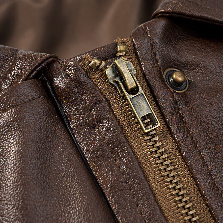 Damen Lederjacke mit praktischen Taschen und elastischem Bund Drune