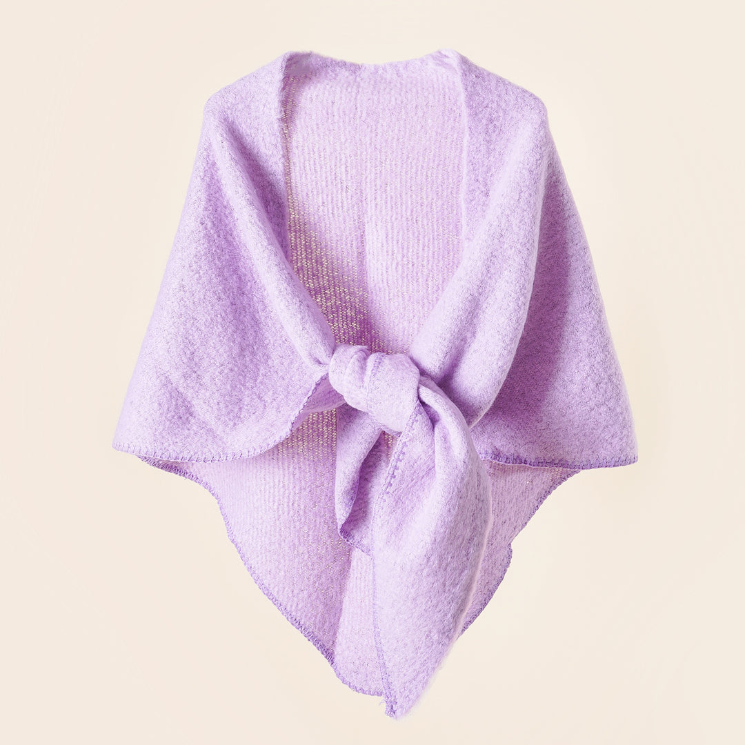 Damen Kuscheliger Wickelponcho mit modernen Fransen und elegantem Design Drune