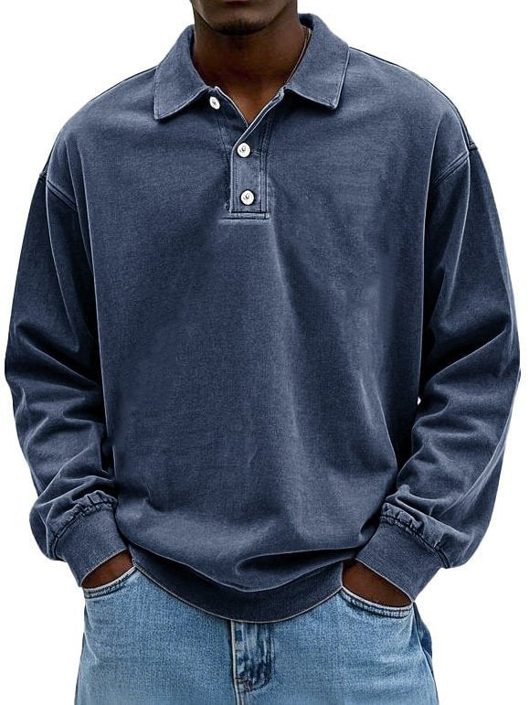 Herren Poloshirt mit Knopfleiste und lässigem Schnitt Drune