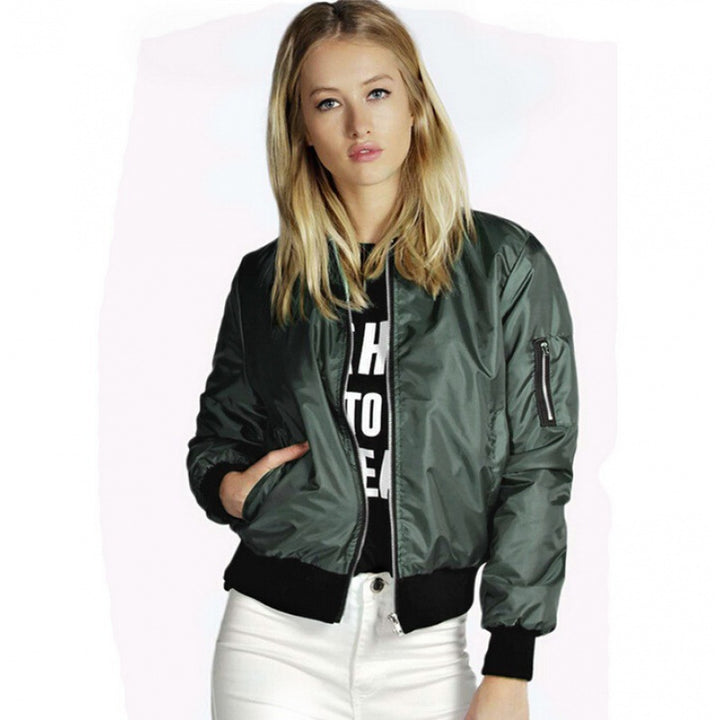 Damen Bomberjacke mit lässigem Schnitt und praktischen Taschen Drune