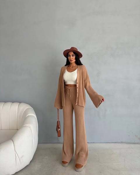 Damen Strickpullover mit weit geschnittenen Ärmeln Drune