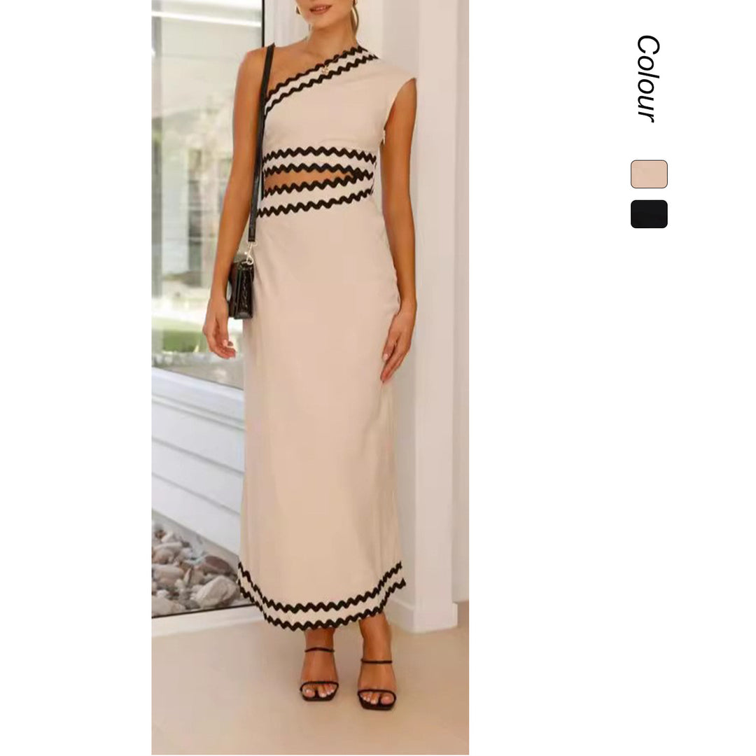 Damen Maxikleid mit asymmetrischem Schnitt und modischen Cut-Outs Drune