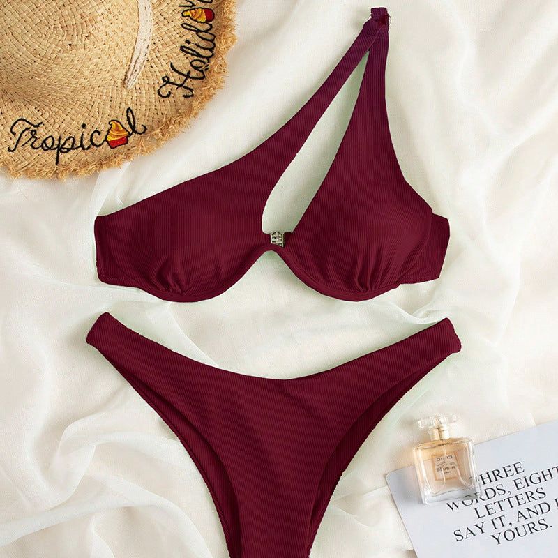 Damen Dreiecks-Bikini mit asymmetrischem Design Drune