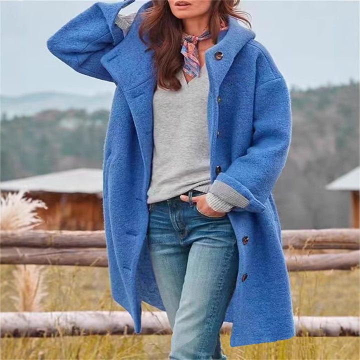 Damen Oversized Wollmantel Drune
