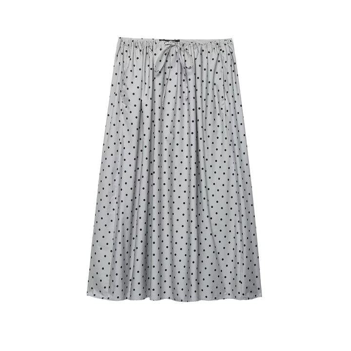 Damen Midi-Rock mit verspieltem Punkte-Design und elastischem Taillenzug Drune