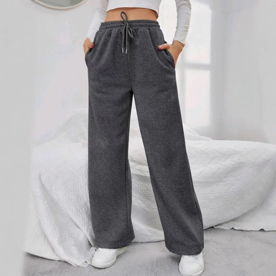 Damen Bequeme Freizeithose mit weitem Bein Drune