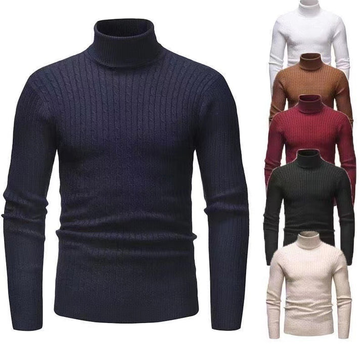 Herren Rollkragenpulli mit strukturiertem Zopfmuster Drune