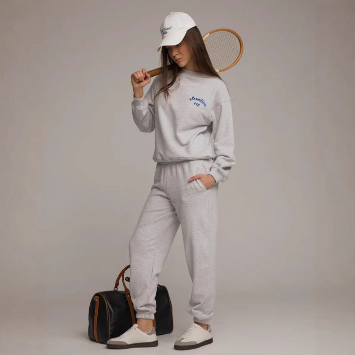 Damen lässiges Sweatshirt und Jogginghose Set Drune
