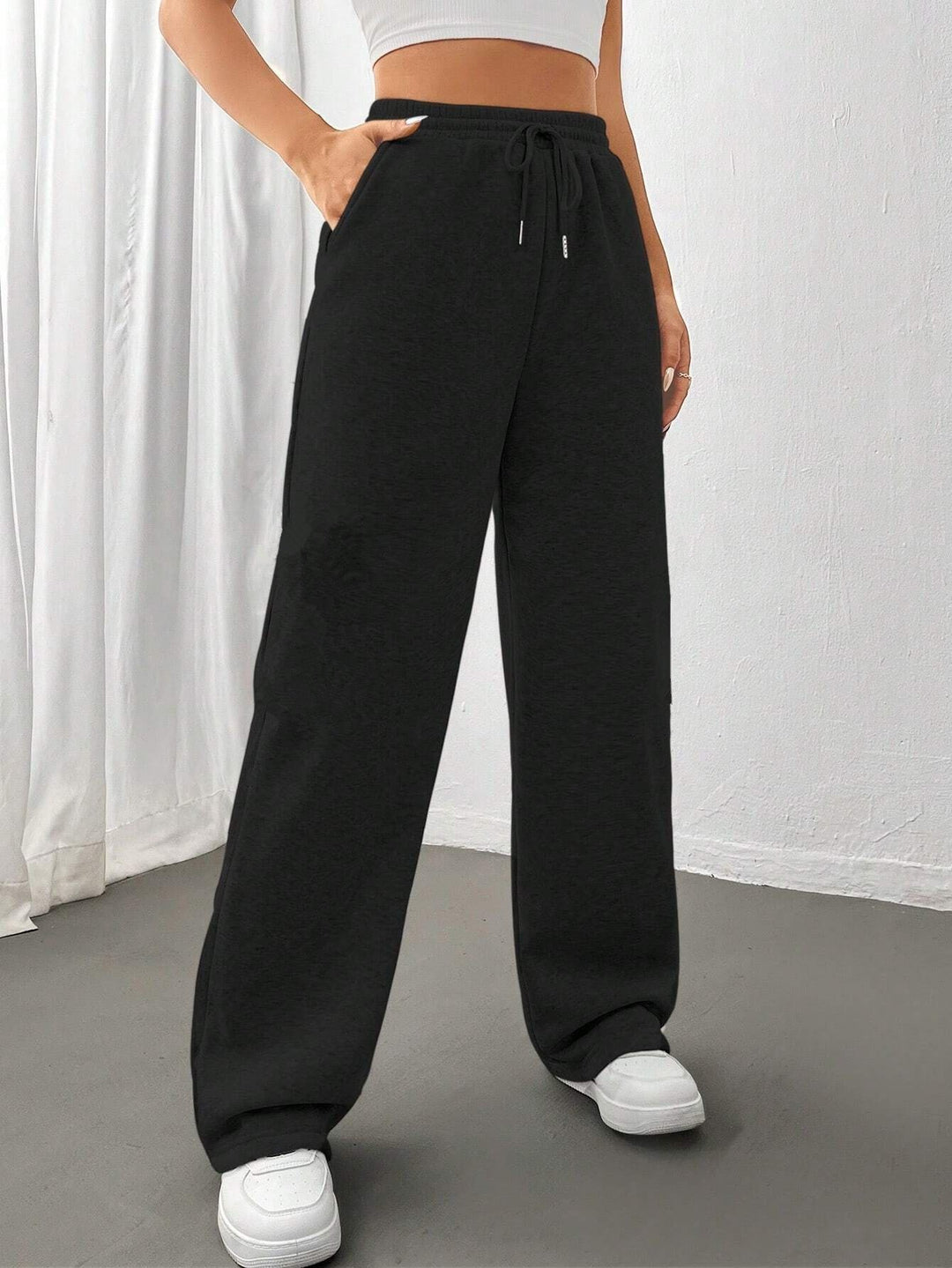 Damen Bequeme Freizeithose mit weitem Bein Drune