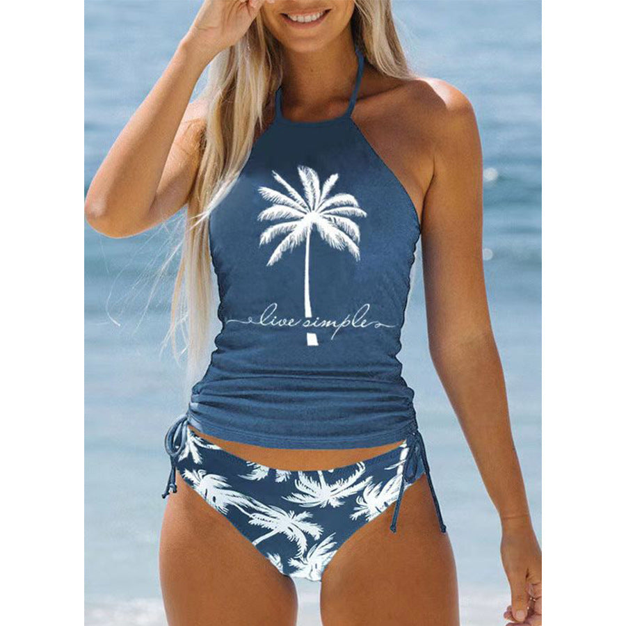 Damen trendiger Bikiniset mit Palmen-Motiv Drune