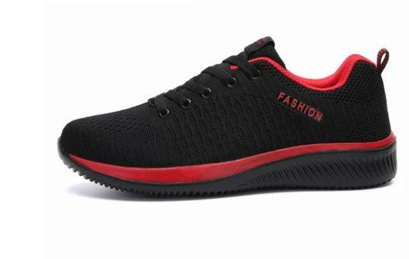 Unisex nan nahtloser Strick-Freizeitschuh mit gepolstertem Innenkragen, Zuglasche und profilierter Gummilaufsohle Drune