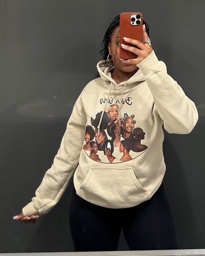 Damen Kapuzenpullover mit einzigartigem Grafikdesign Drune