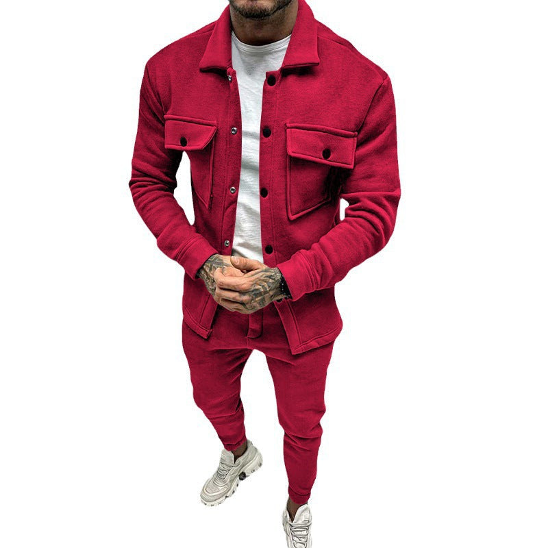 Herren Sportliches Freizeit-Set im lässigen Casual-Look mit funktionalen Taschen Drune