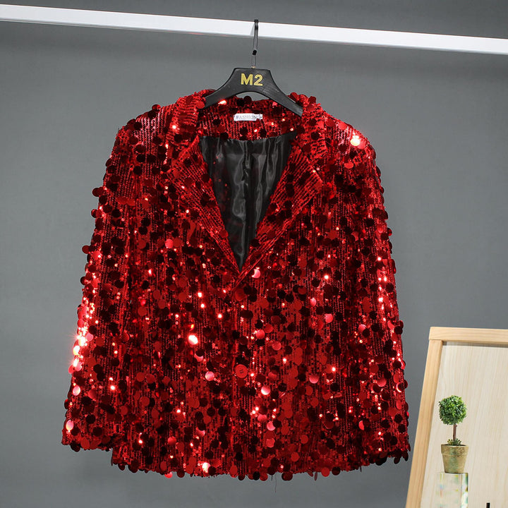 Damen Pailletten Blazerjacke mit modernem Schnitt und glamourösen Akzenten Drune