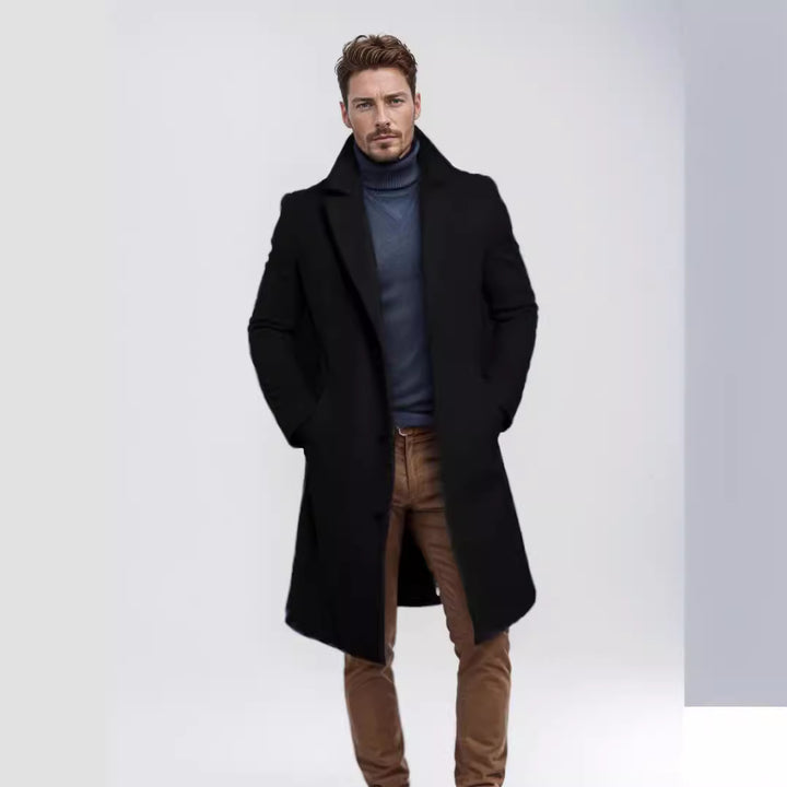 Herren eleganter Wollmantel Drune