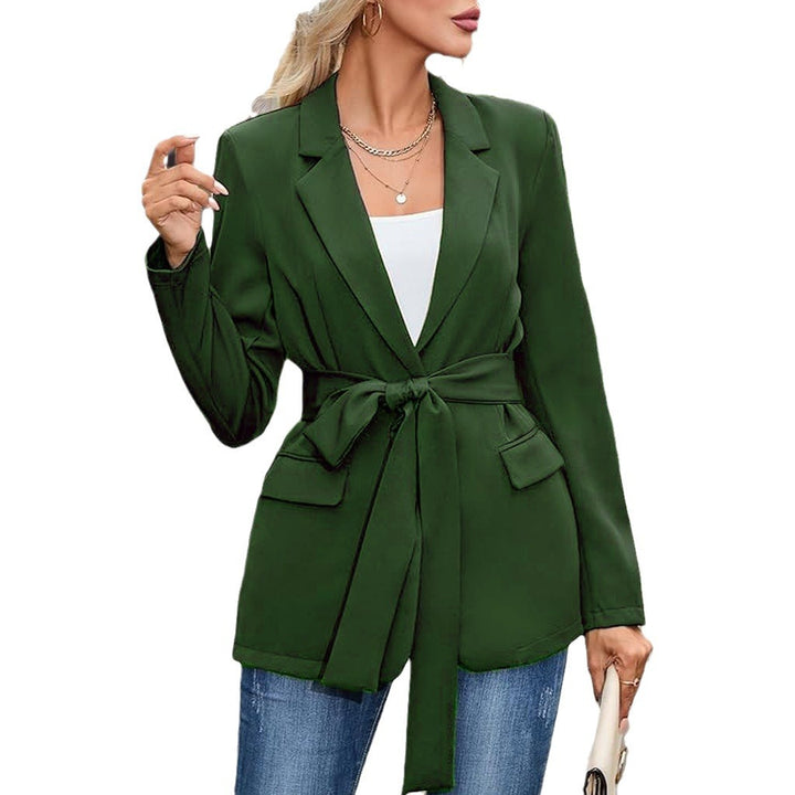 Damen eleganter Blazer mit tailliertem Schnitt und Gürtel Drune