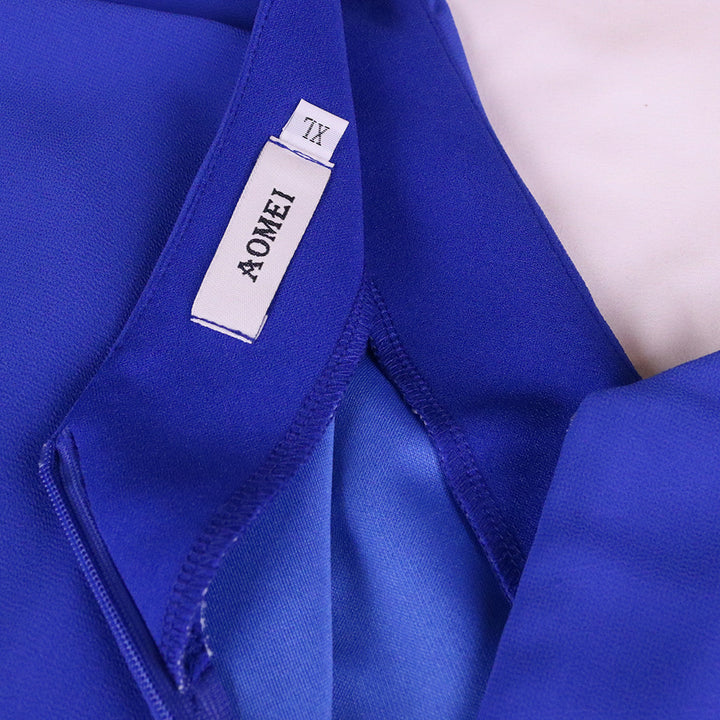 Damen Elegantes Kleid mit schwingenden Volantärmeln Drune