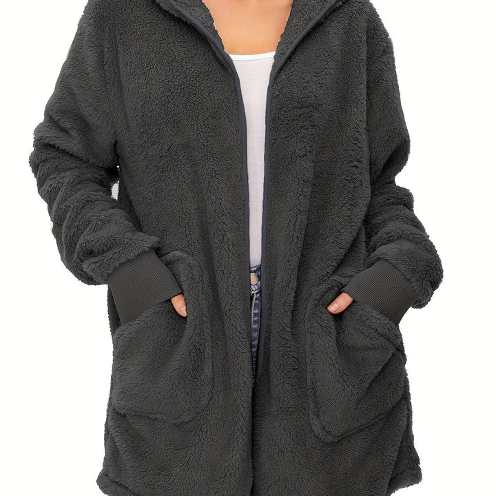 Damen weicher Fleece-Mantels Drune